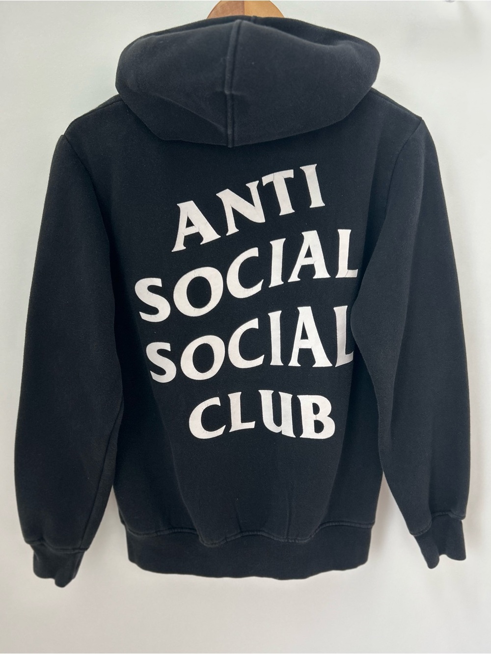 Anti Social Social Club Black Pullover Block Logo Hoodie Medium Streetwear 20x25